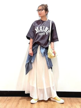 「Right-on（ライトオン）のアイテム（トップス）」を使った、Rightonさん（レディース・157cm）の春コーディネート