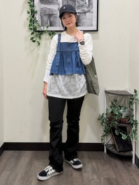 「Right-on（ライトオン）のアイテム（帽子）」を使った、Rightonさん（レディース・166cm）の冬コーディネート