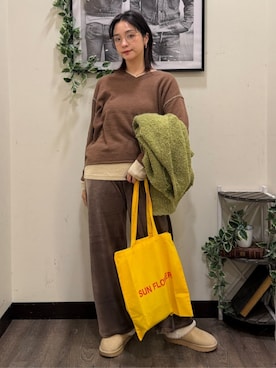 「アイテム（その他雑貨）」を使った、Rightonさん（レディース・166cm）の冬コーディネート