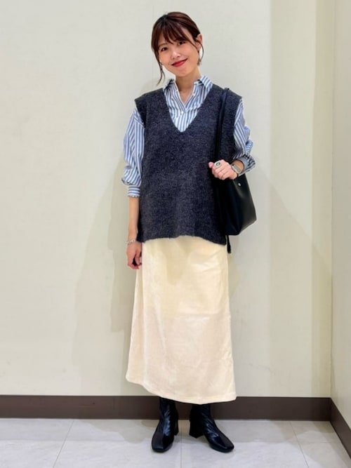 セール】【HONEYSUCKLE ROSE】ブークレニットベスト（ニット/セーター