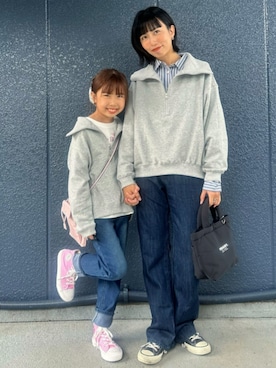 「アイテム（トートバッグ、ブラック系）」を使った、Rightonさん（レディース・158cm）の秋コーディネート