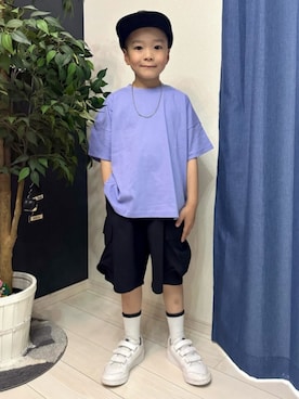 「Right-on（ライトオン）のアイテム（キャップ）」を使った、Rightonさん（キッズ・120cm）の春コーディネート