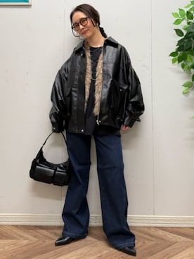 「SOMETHING（サムシング）のアイテム」を使った、Rightonさん（レディース・158cm）の秋コーディネート