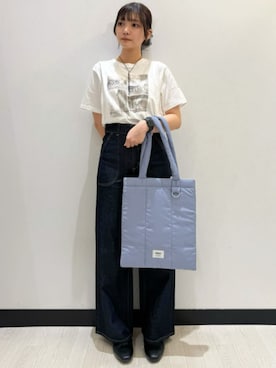 「SOMETHING（サムシング）のアイテム（デニムパンツ）」を使った、Rightonさん（レディース・164cm）の夏コーディネート
