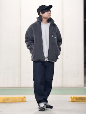 「CAMP7（キャンプセブン）のアイテム」を使った、Rightonさん（メンズ・169cm）の冬コーディネート