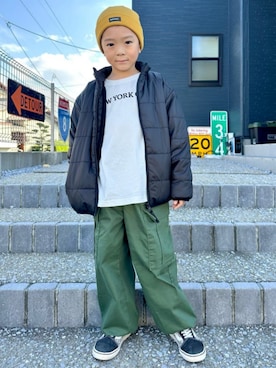 「アイテム（ジャケット/アウター）」を使った、Rightonさん（キッズ・120cm）の秋コーディネート