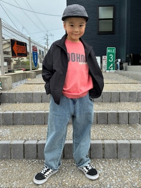 「Right-on（ライトオン）のアイテム（帽子）」を使った、Rightonさん（キッズ・120cm）の春コーディネート