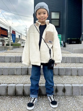 「Right-on（ライトオン）のアイテム」を使った、Rightonさん（キッズ・120cm）の冬コーディネート