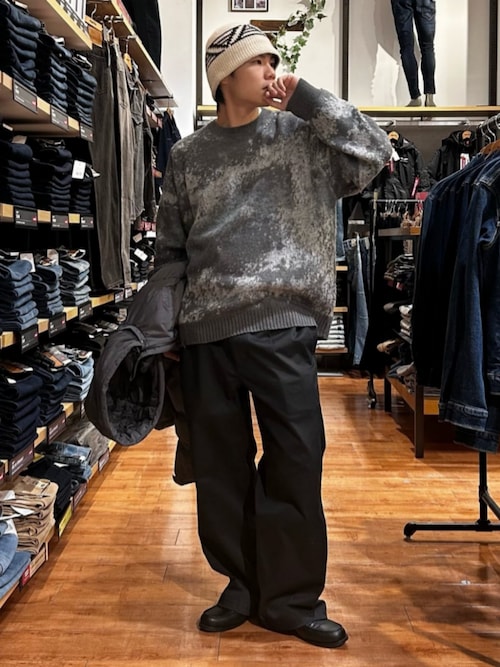 ラッセルノ BACK PIECE KNIT SWEATER サイズ5 BLK新品 セール】【BACK NUMBER】シャギーニット グラデーションクルーネック