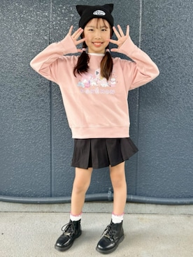 「アイテム（ニットキャップ/ビーニー）」を使った、Rightonさん（キッズ・128cm）の秋コーディネート