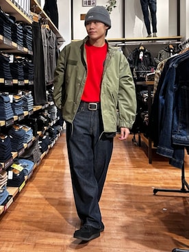 「アイテム（モッズコート）」を使った、Rightonさん（メンズ・175cm）の秋コーディネート