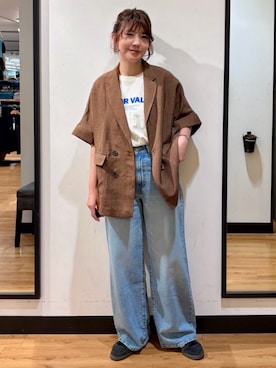 「Right-on（ライトオン）のアイテム（トップス）」を使った、Rightonさん（レディース・166cm）の春コーディネート