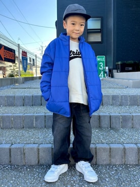 「アイテム（トップス）」を使った、Rightonさん（キッズ・120cm）の冬コーディネート