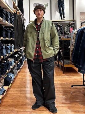 「アイテム（ニットキャップ/ビーニー）」を使った、Rightonさん（メンズ・175cm）の冬コーディネート