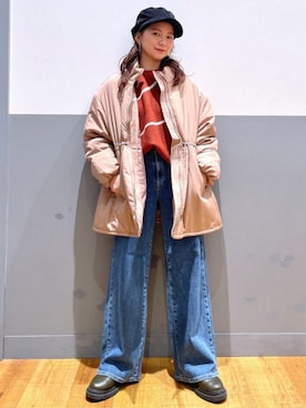 「アイテム（キャスケット）」を使った、Rightonさん（レディース・155cm）の冬コーディネート