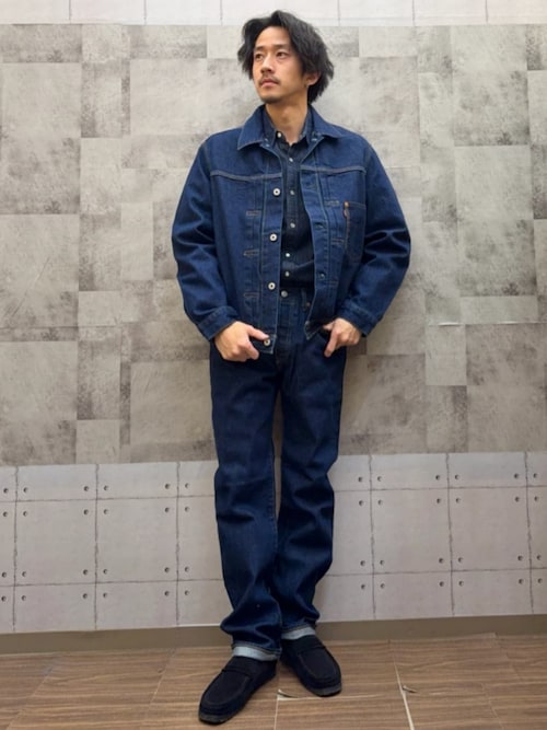 Levi's】「501」オリジナルストレート セルビッジデニムパンツ (ワン