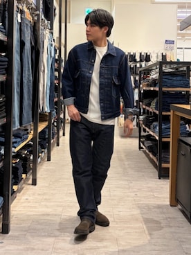 「Levi's（リーバイス）のアイテム（ジャケット/アウター）」を使った、Rightonさん（メンズ・175cm）の春コーディネート
