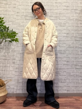 「SOMETHING（サムシング）のアイテム」を使った、Rightonさん（レディース・158cm）の冬コーディネート