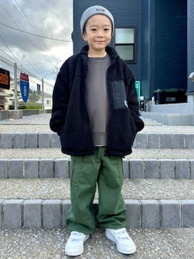 「アイテム（その他アウター）」を使った、Rightonさん（キッズ・120cm）の冬コーディネート