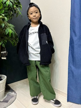 「アイテム（ジャケット/アウター）」を使った、Rightonさん（キッズ・120cm）の秋コーディネート