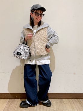 「SOMETHING（サムシング）のアイテム」を使った、Rightonさん（レディース・152cm）の冬コーディネート