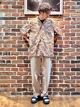 「Right-on（ライトオン）のアイテム（サンダル）」を使った、Rightonさん（メンズ・172cm）の夏コーディネート