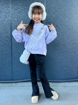 「アイテム（トートバッグ）」を使った、Rightonさん（キッズ・128cm）の秋コーディネート