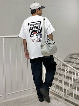 「※ALPHA（アルファ）のアイテム（パンツ）」を使った、Rightonさん（メンズ・175cm）の夏コーディネート