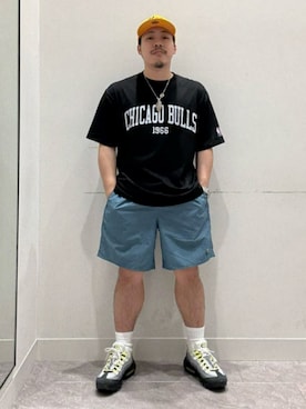 「CAMP7（キャンプセブン）のアイテム」を使った、Rightonさん（メンズ・162cm）の夏コーディネート