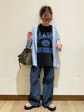 「SOMETHING（サムシング）のアイテム」を使った、Rightonさん（レディース・152cm）の春コーディネート