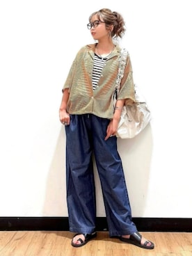 「Right-on（ライトオン）のアイテム（パンツ）」を使った、Rightonさん（レディース・157cm）の夏コーディネート