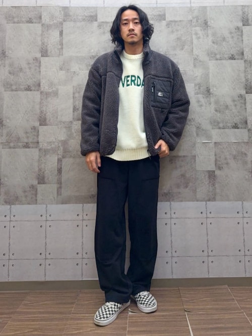 セール】【CAMP7】ボアフルジップスタンドネックブルゾン (ショート丈