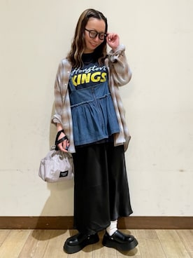 「Right-on（ライトオン）のアイテム（トップス）」を使った、Rightonさん（レディース・152cm）の春コーディネート