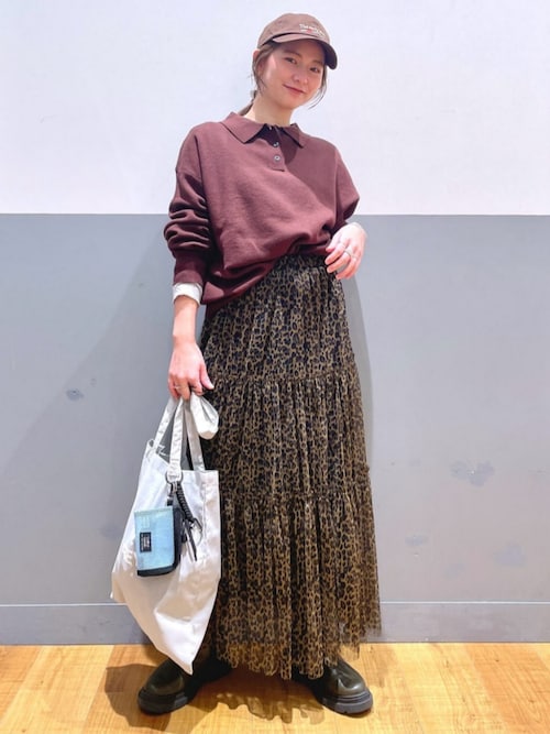【HONEYSUCKLE ROSE】レオパード柄チュールスカート