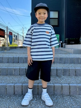 「Right-on（ライトオン）のアイテム（帽子）」を使った、Rightonさん（キッズ・120cm）の春コーディネート