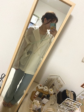 「Honeys（ハニーズ）のアイテム（タンクトップ）」を使った、ariaさん（レディース・157cm）の秋コーディネート