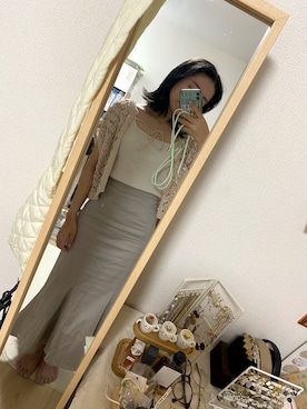 「Honeys（ハニーズ）のアイテム（タンクトップ）」を使った、ariaさん（レディース・157cm）の秋コーディネート