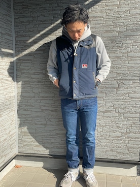 「BEN DAVIS（ベンデイビス）のアイテム」を使った、Mitsugood-wearさん（メンズ・170cm）の冬コーディネート