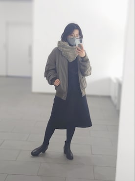 「Simplicite（サンプリシテ）のアイテム（ジャケット/アウター）」を使った、あごさん（レディース・155cm）の冬コーディネート