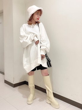 「ジーナシス」｜「アイテム（スウェット）」を使った、ぎちこ(Jeanasis)さん（レディース・145cm）の秋コーディネート
