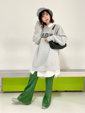 「ジーナシス」｜「アイテム（スウェット）」を使った、ぎちこ(Jeanasis)さん（レディース・145cm）の夏コーディネート