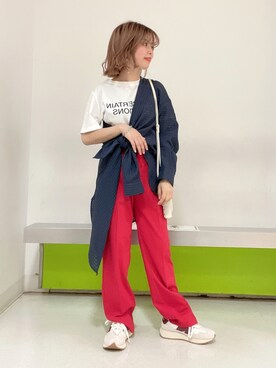 「ジーナシス」｜「アイテム（スニーカー）」を使った、ぎちこ(Jeanasis)さん（レディース・145cm）の夏コーディネート