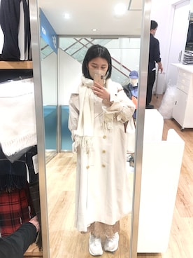 「LILY BROWN（リリーブラウン）のアイテム（トレンチコート）」を使った、リリー♡さん（レディース・163cm）の冬コーディネート
