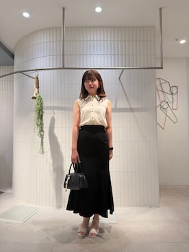 「NATURAL BEAUTY BASIC（ナチュラルビューティーベーシック）のアイテム」を使った、Asakoさん（レディース・159cm）の夏コーディネート