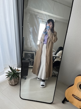 「UNITED TOKYO（ユナイテッドトウキョウ）のアイテム（トレンチコート）」を使った、 Emiさん（レディース・151cm）の春コーディネート