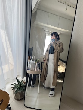 「はじめましてコーデ」｜「アイテム（トレンチコート）」を使った、 Emiさん（レディース・151cm）の春コーディネート