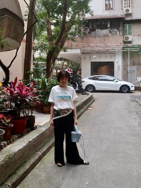 「KBF（ケイビーエフ）のアイテム（シューズ）」を使った、soshieiさん（レディース・158cm）の春コーディネート