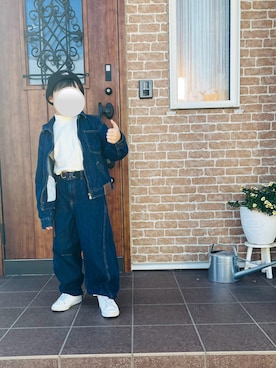 「アイテム（デニムジャケット）」を使った、wakanaさん（キッズ・120cm）の秋コーディネート