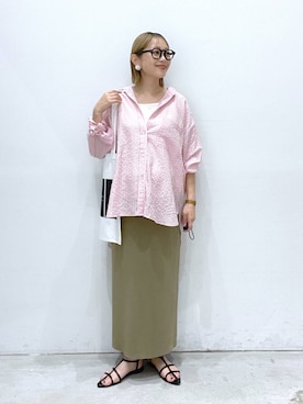 「LEPSIM（レプシィム）のアイテム」を使った、chamiさん（レディース・154cm）の夏コーディネート