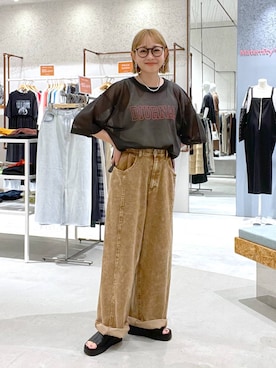 「新作」｜「アイテム（その他トップス）」を使った、chamiさん（レディース・154cm）の夏コーディネート